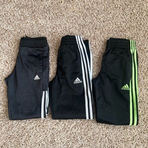 Lot of 3 Boy’s Adidas athletic Pants Size Small 7/8 Joggers EUC Sweatpants